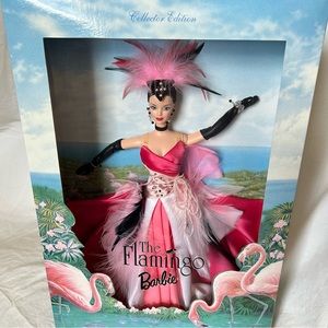 Barbie in her Flamingo gown.